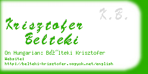 krisztofer belteki business card